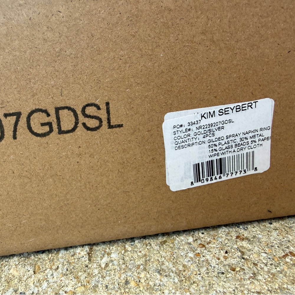 Kim Seybert Gilded Spray Napkin Rings - Set of 4 - NWT - Picture 15 of 16